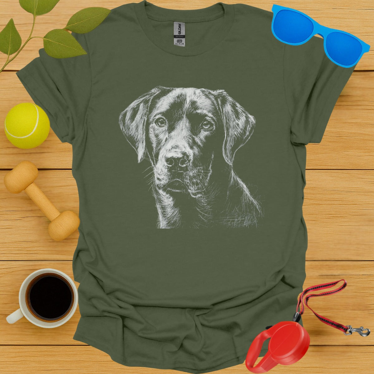 Labrador Retriever Chalkboard Portrait Tee