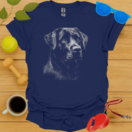 Labrador Retriever Charcoal Portrait Tee