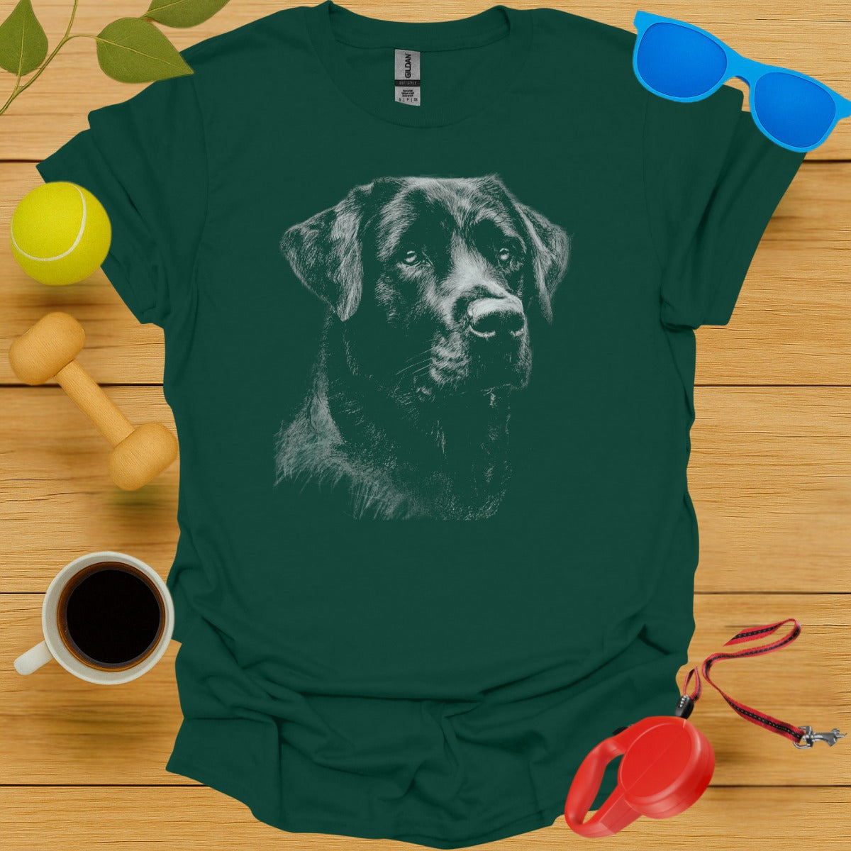 Labrador Retriever Charcoal Portrait Tee