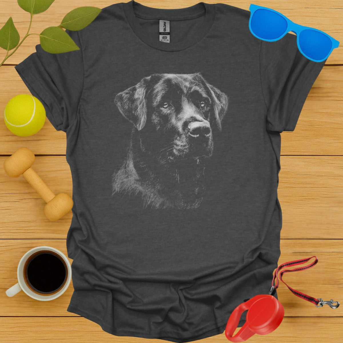 Labrador Retriever Charcoal Portrait Tee