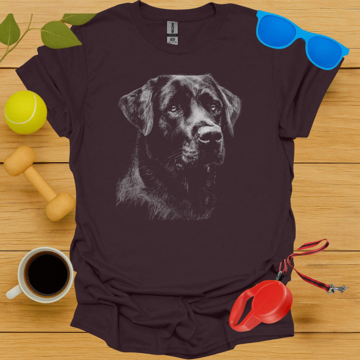Labrador Retriever Charcoal Portrait Tee