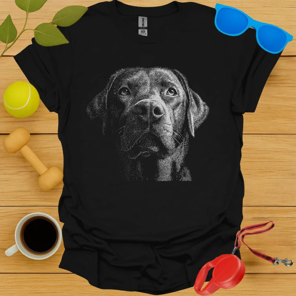 Labrador Retriever Dotwork Portrait Tee