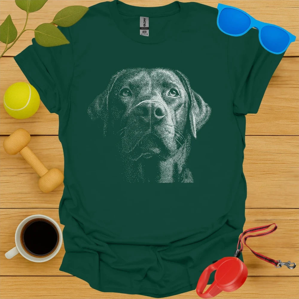 Labrador Retriever Dotwork Portrait Tee