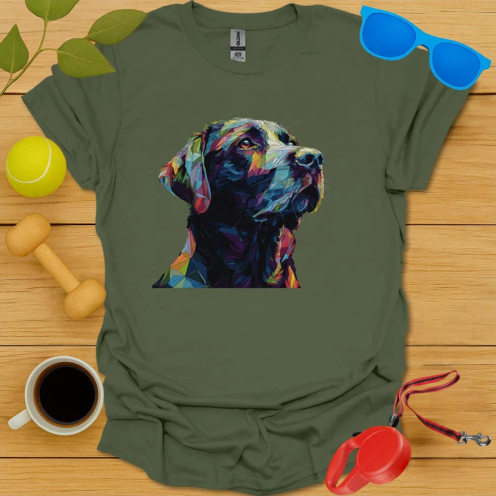 Labrador Retriever Geometric Angular Portrait Tee
