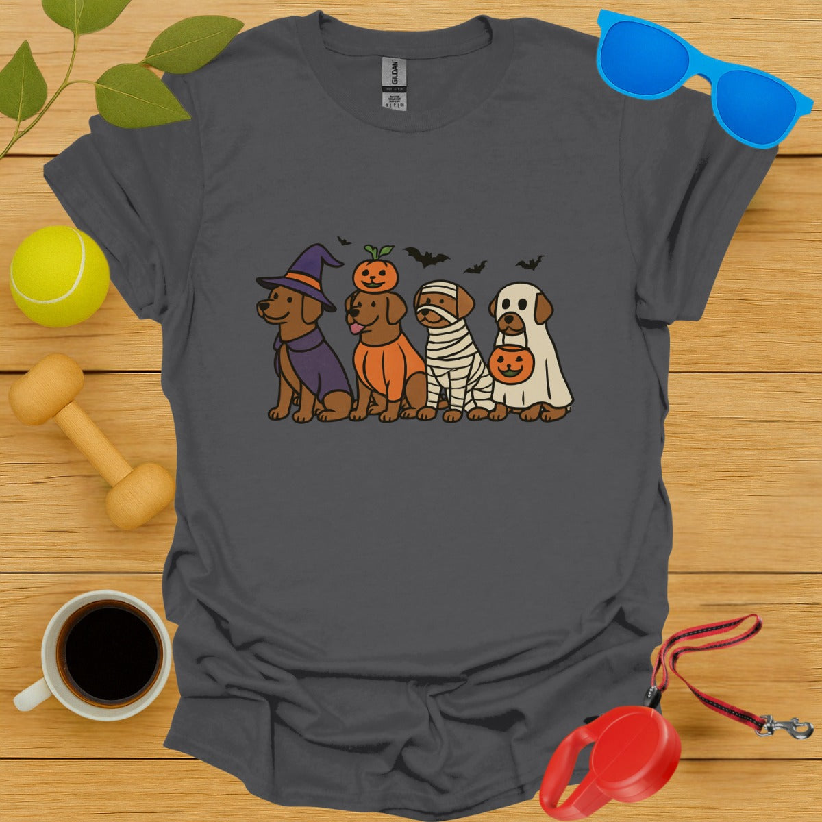 Cute Halloween Dogs Graphic Short Sleeve Shirt product type