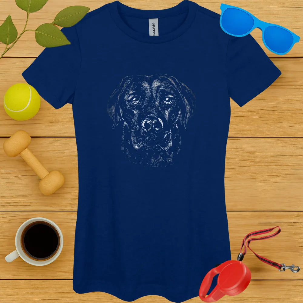 Labrador Retriever Monochrome Ladies T-Shirt