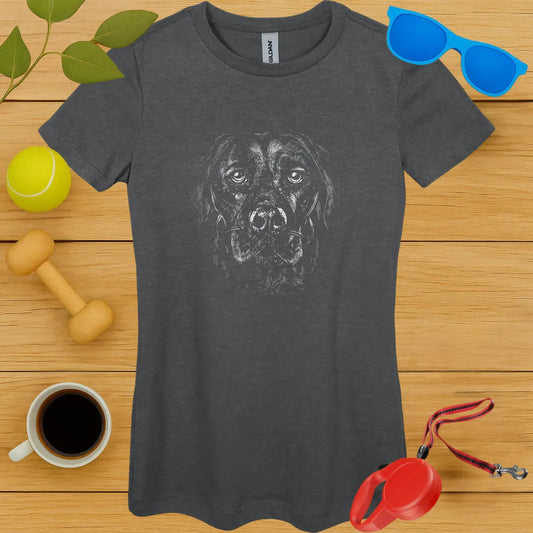 Labrador Retriever Monochrome Ladies T-Shirt