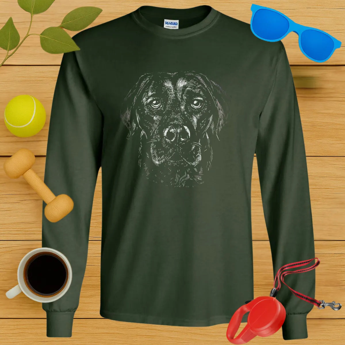 Labrador Retriever Monochrome Long Sleeve Tee