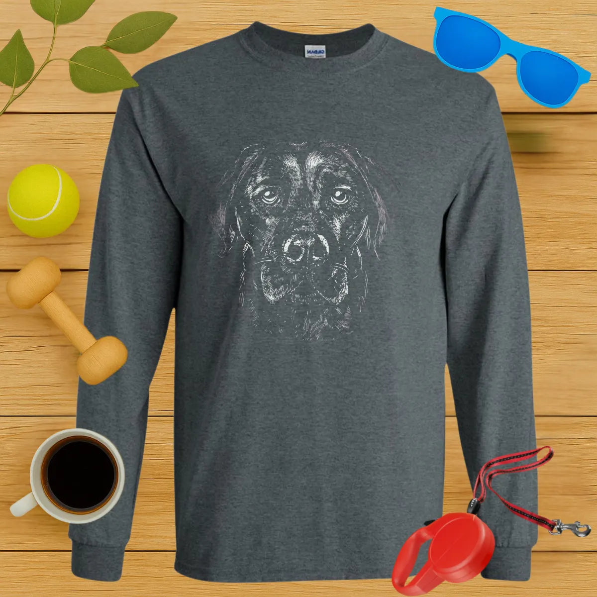 Labrador Retriever Monochrome Long Sleeve Tee