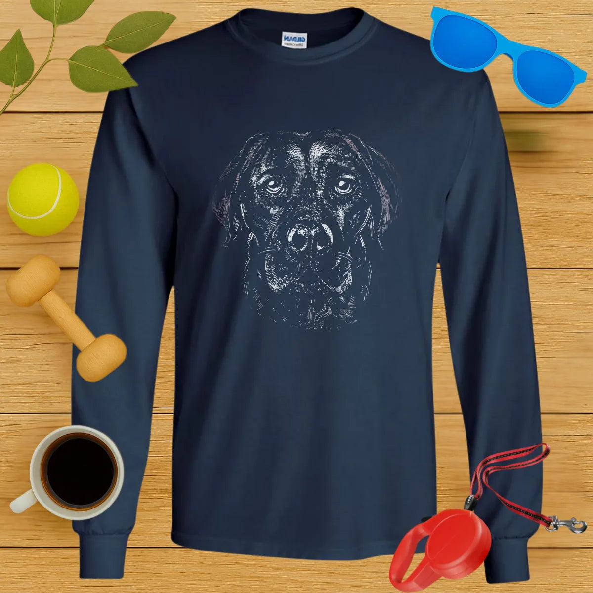 Labrador Retriever Monochrome Long Sleeve Tee