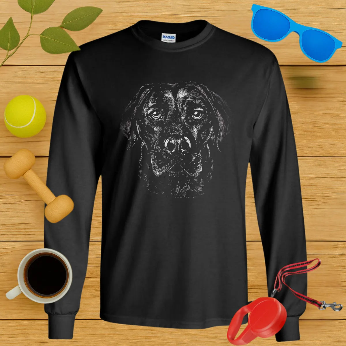 Labrador Retriever Monochrome Long Sleeve Tee