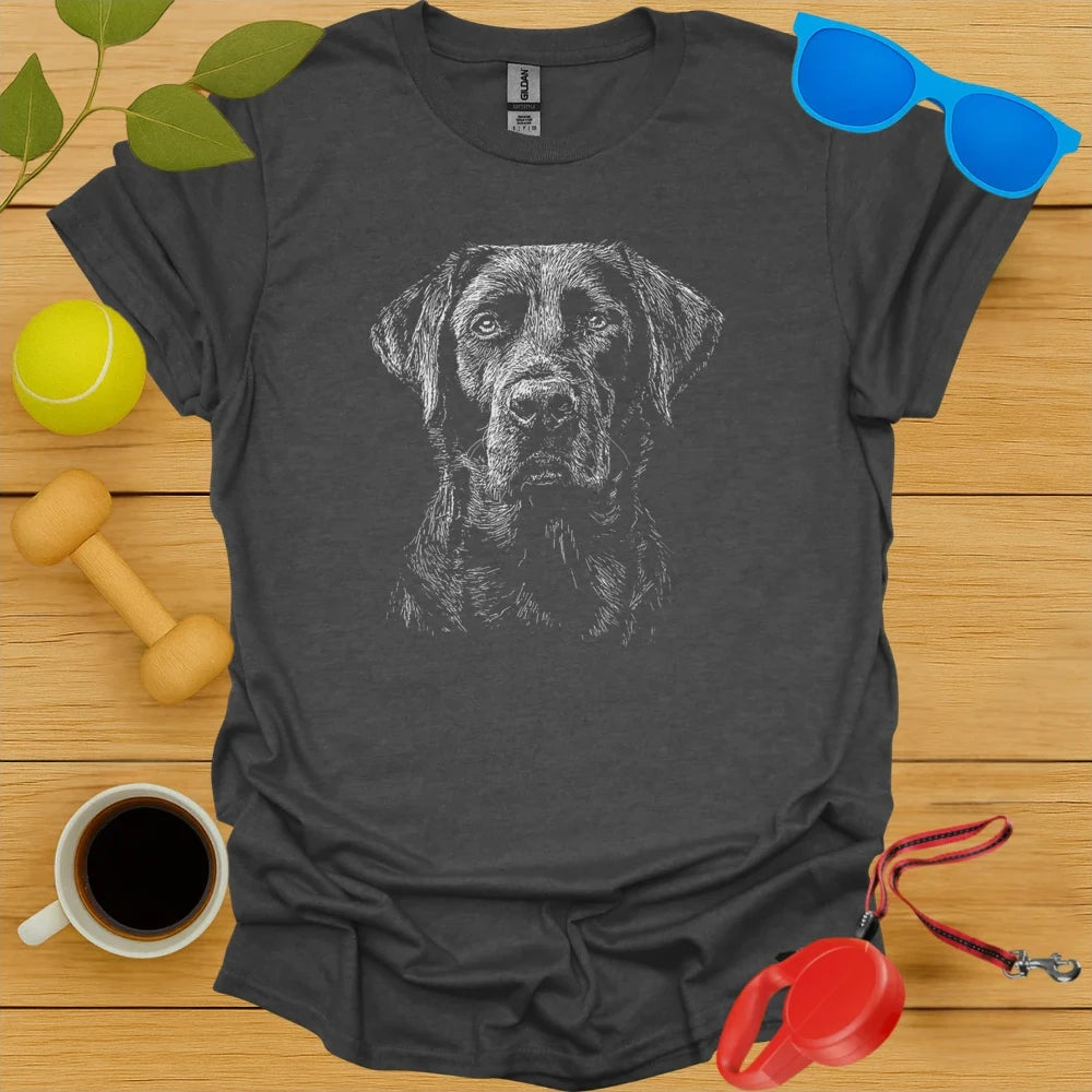 Labrador Retriever Portrait Sketch Tee