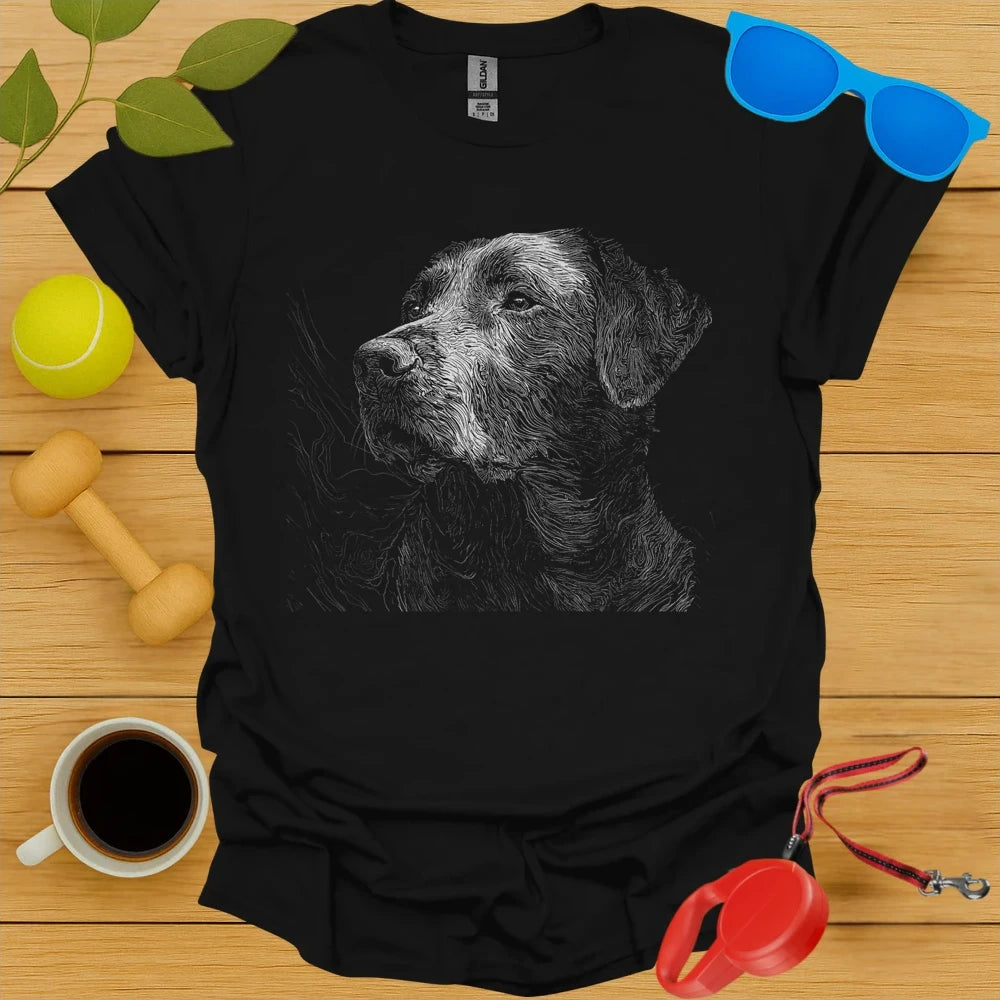 Labrador Retriever Topographic Portrait Tee