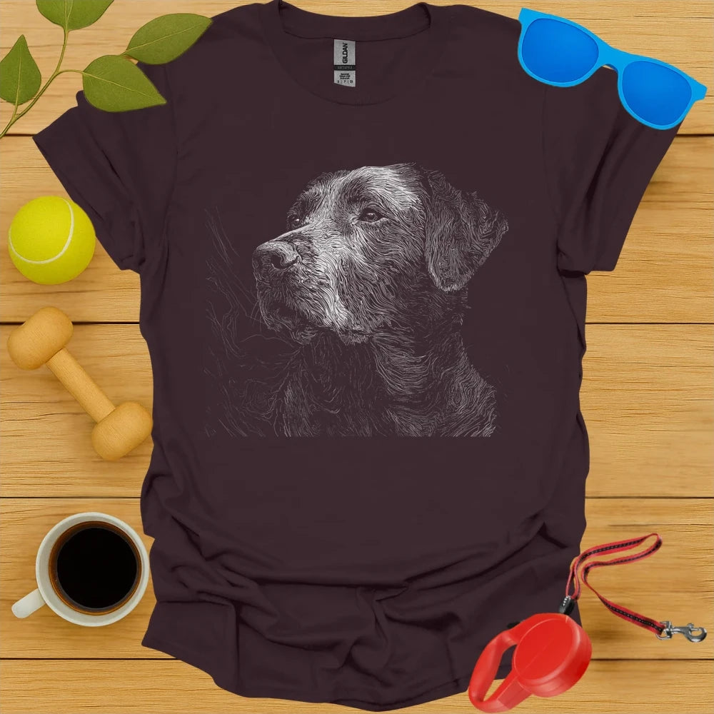 Labrador Retriever Topographic Portrait Tee
