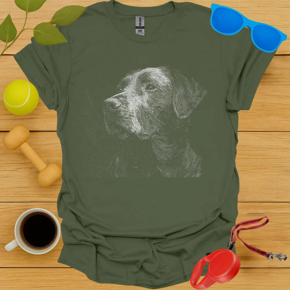 Labrador Retriever Topographic Portrait Tee