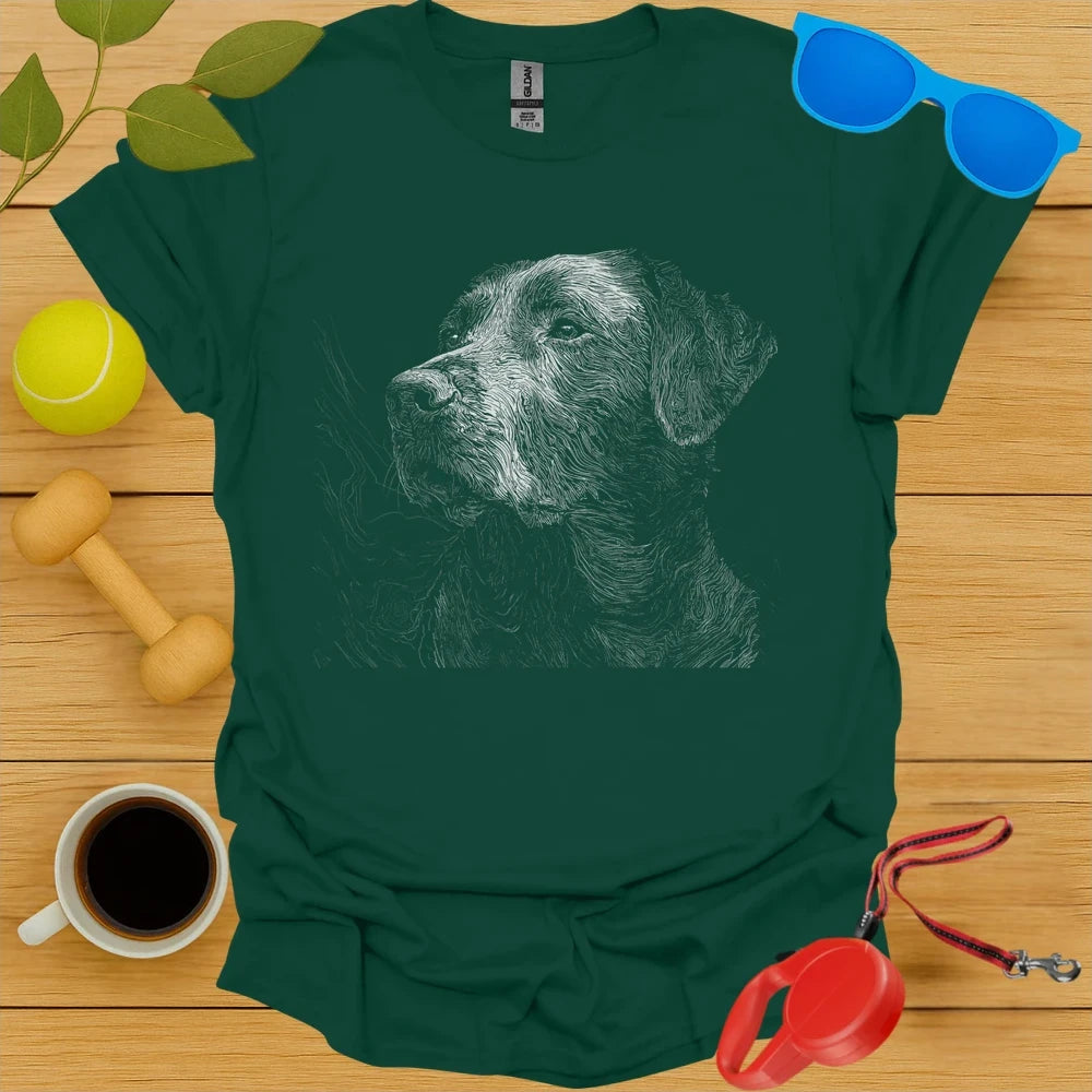 Labrador Retriever Topographic Portrait Tee