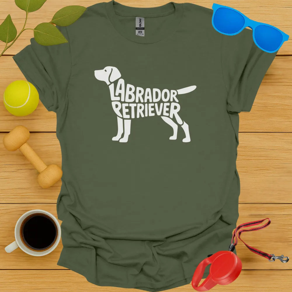Labrador Retriver Typography Tee