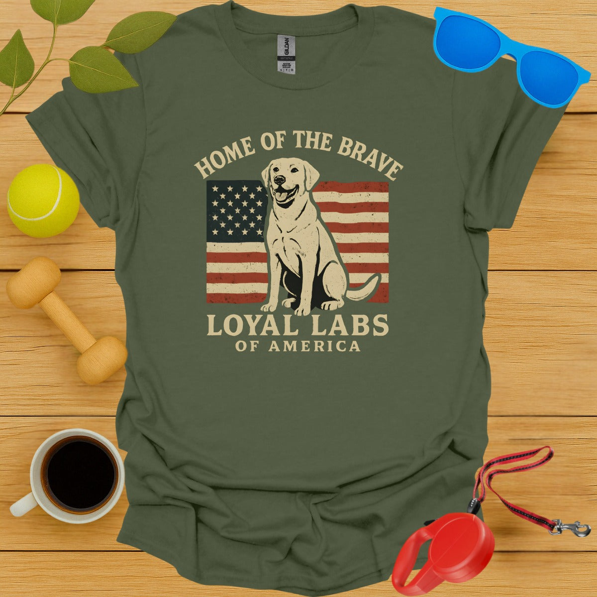 Home of the Brave Loyal Labs of America Shirt Product