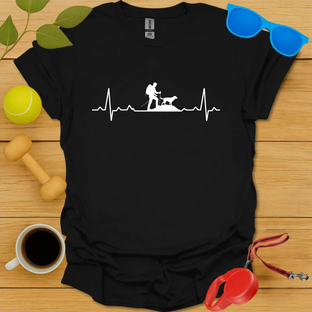 My Heart Beats for Trails & Dogs | Hiking Shirt - Black