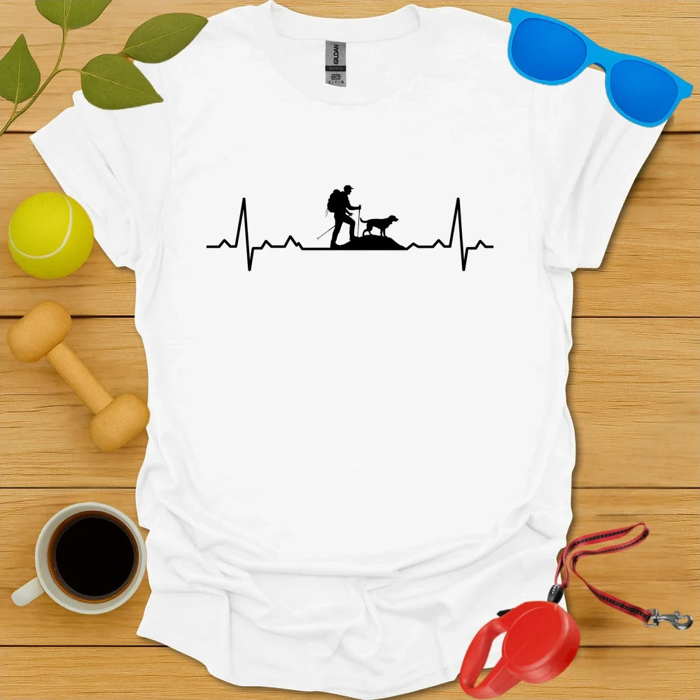 My Heart Beats for Trails & Dogs | Hiking Shirt - White