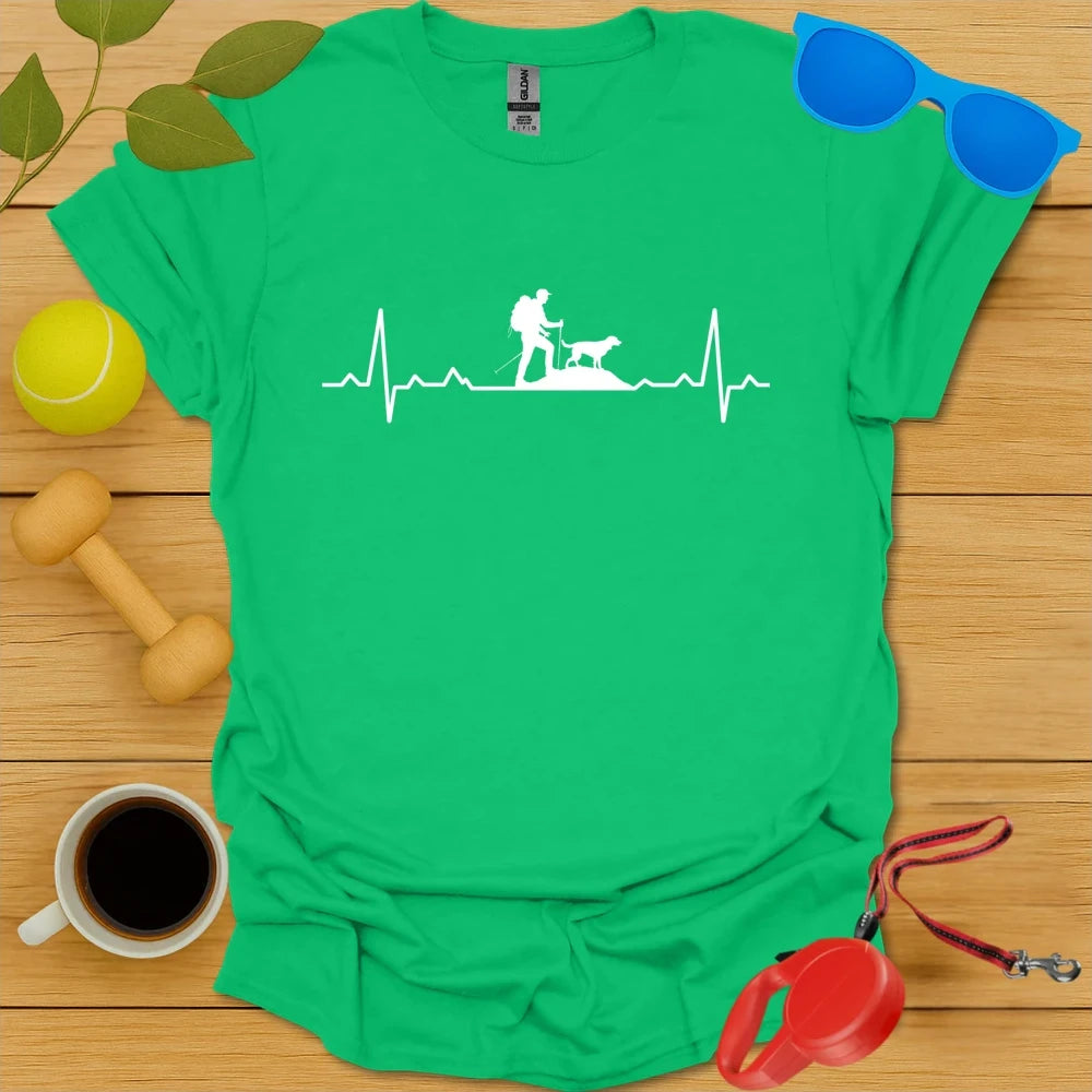 My Heart Beats for Trails & Dogs | Hiking Shirt - Irish Green