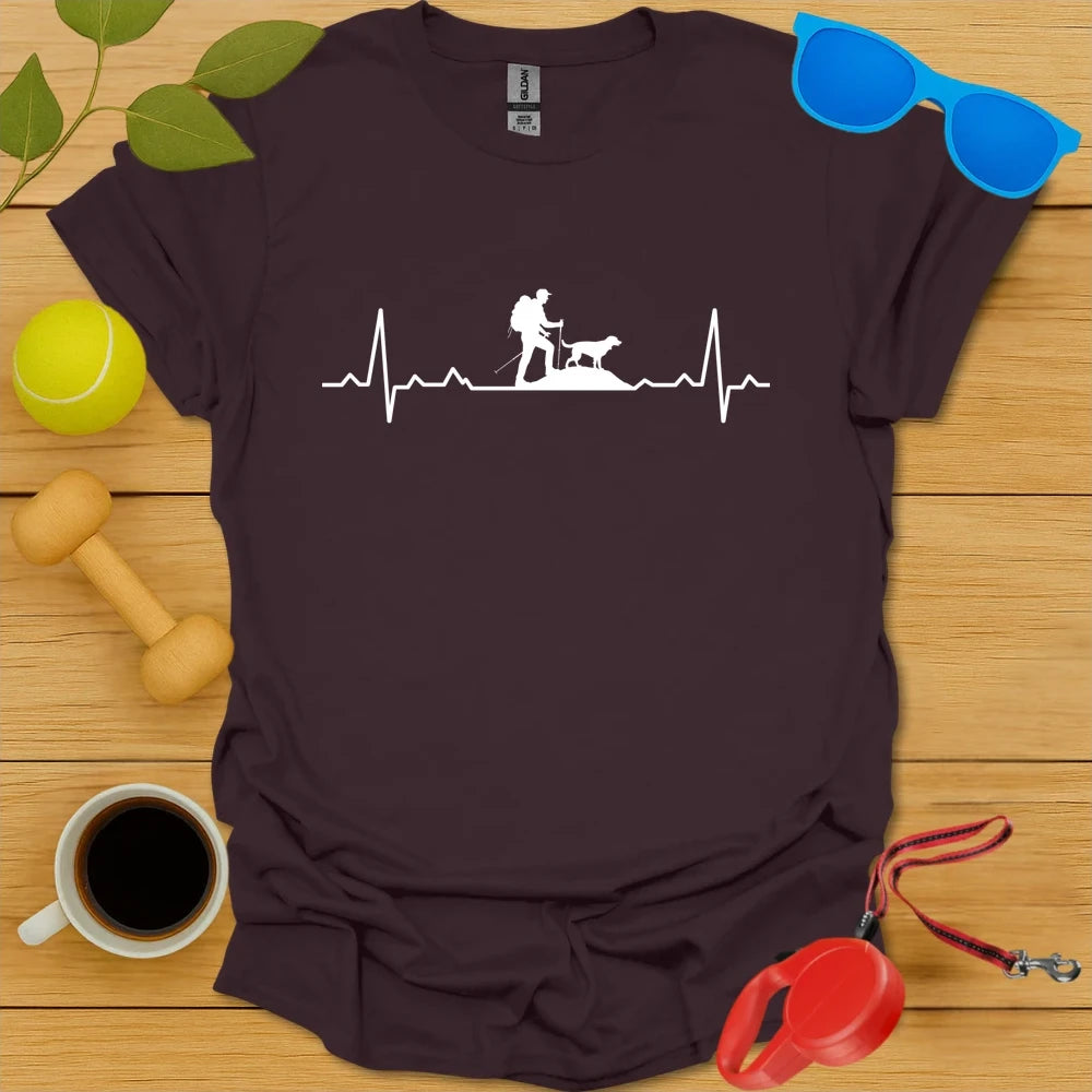My Heart Beats for Trails & Dogs | Hiking Shirt - Dark Chocolate