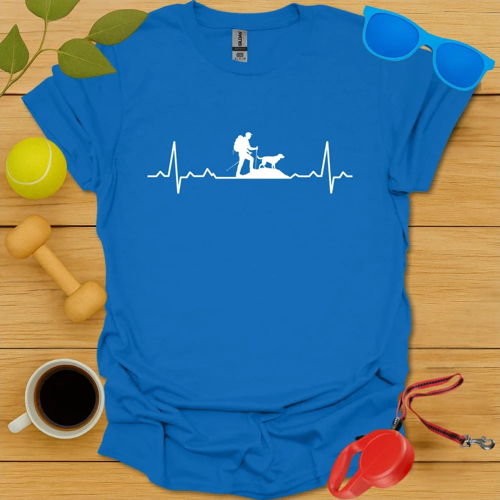 My Heart Beats for Trails & Dogs | Hiking Shirt - Royal