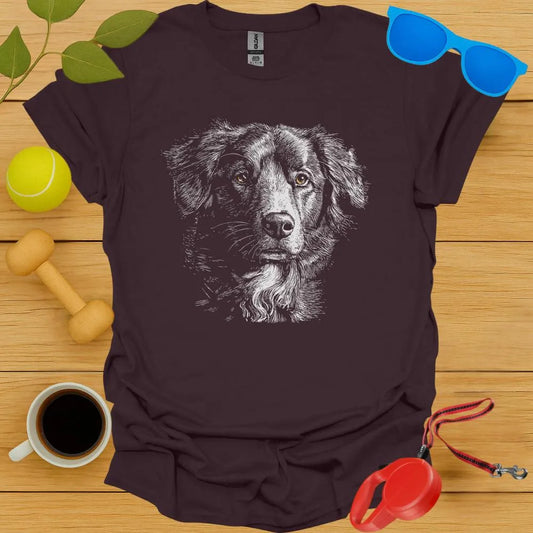 Nova Scotia Duck Tolling Retriever Sketch Portrait Tee