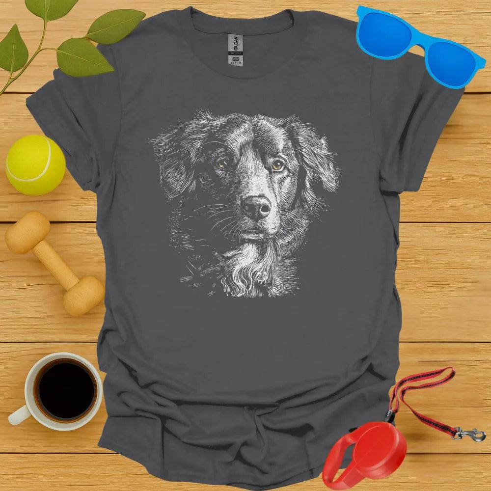 Nova Scotia Duck Tolling Retriever Sketch Portrait Tee