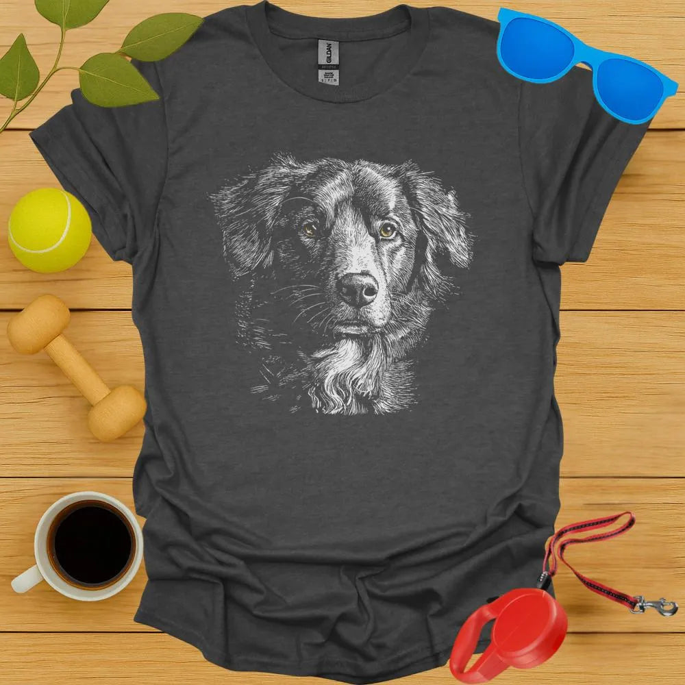 Nova Scotia Duck Tolling Retriever Sketch Portrait Tee