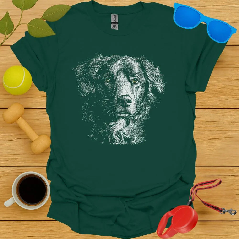 Nova Scotia Duck Tolling Retriever Sketch Portrait Tee