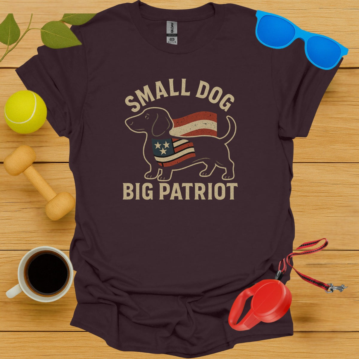 Small Dog Big Patriot Graphic T-shirt product type