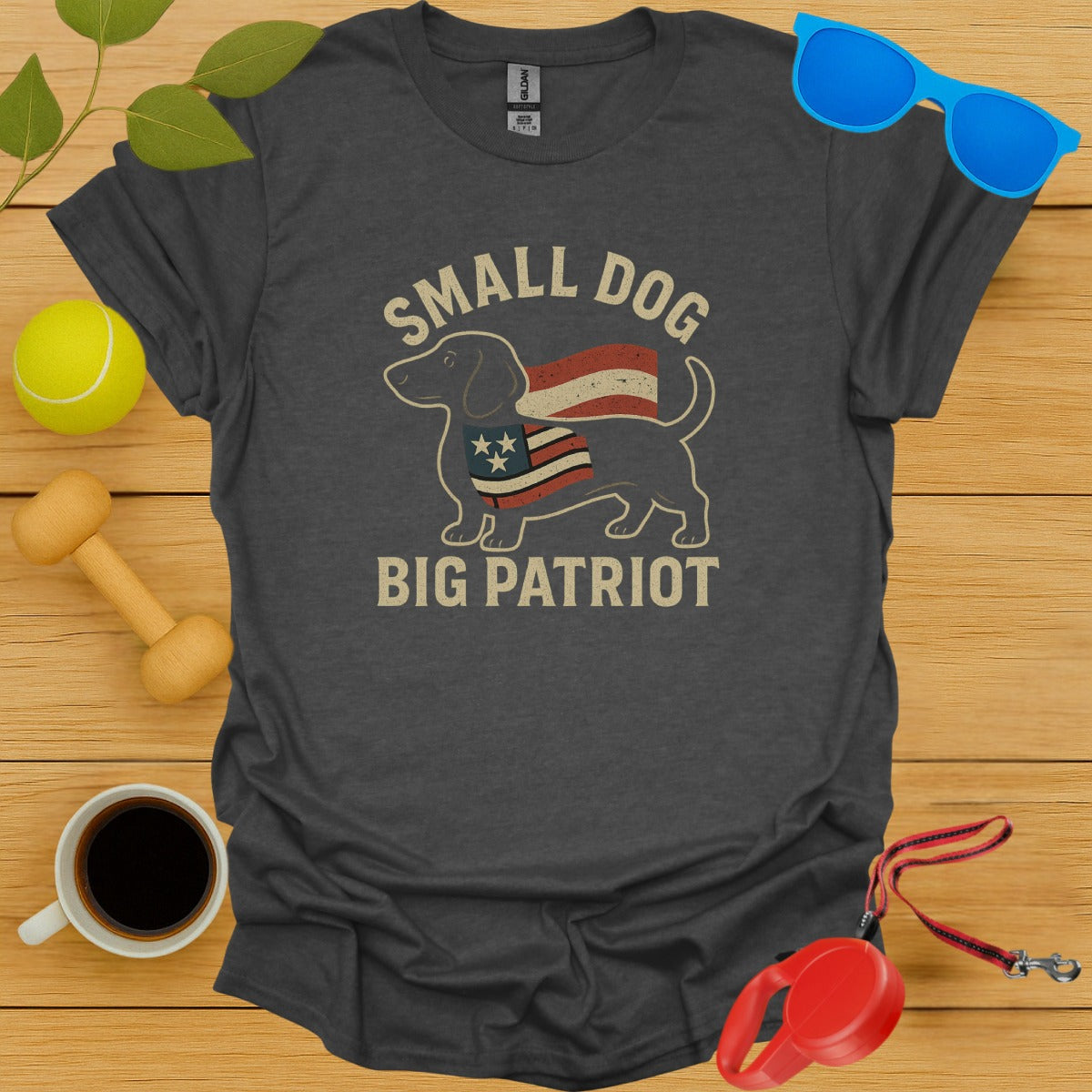 Small Dog Big Patriot Statement T-shirt product type