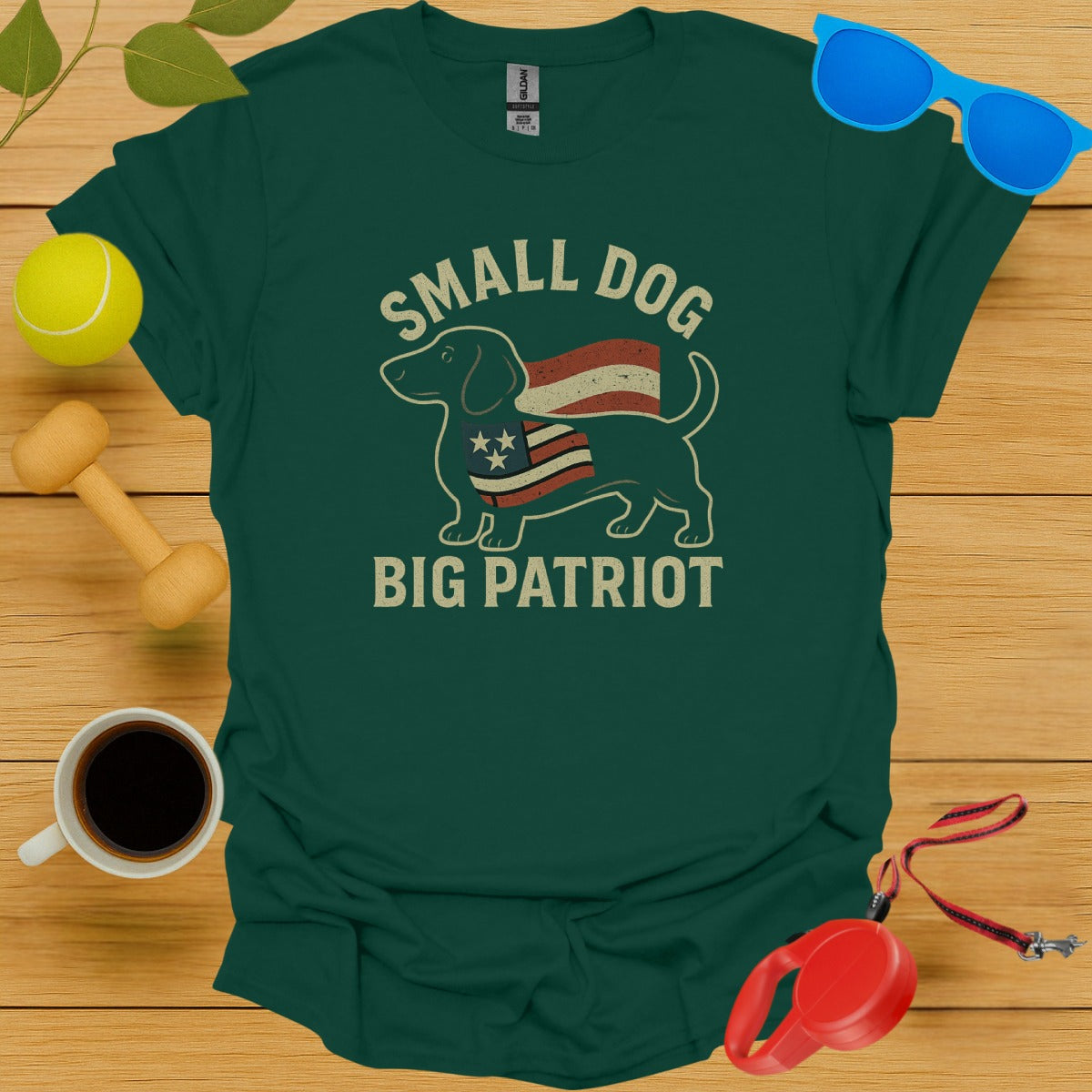 Small Dog Big Patriot Graphic Tee Shirt product