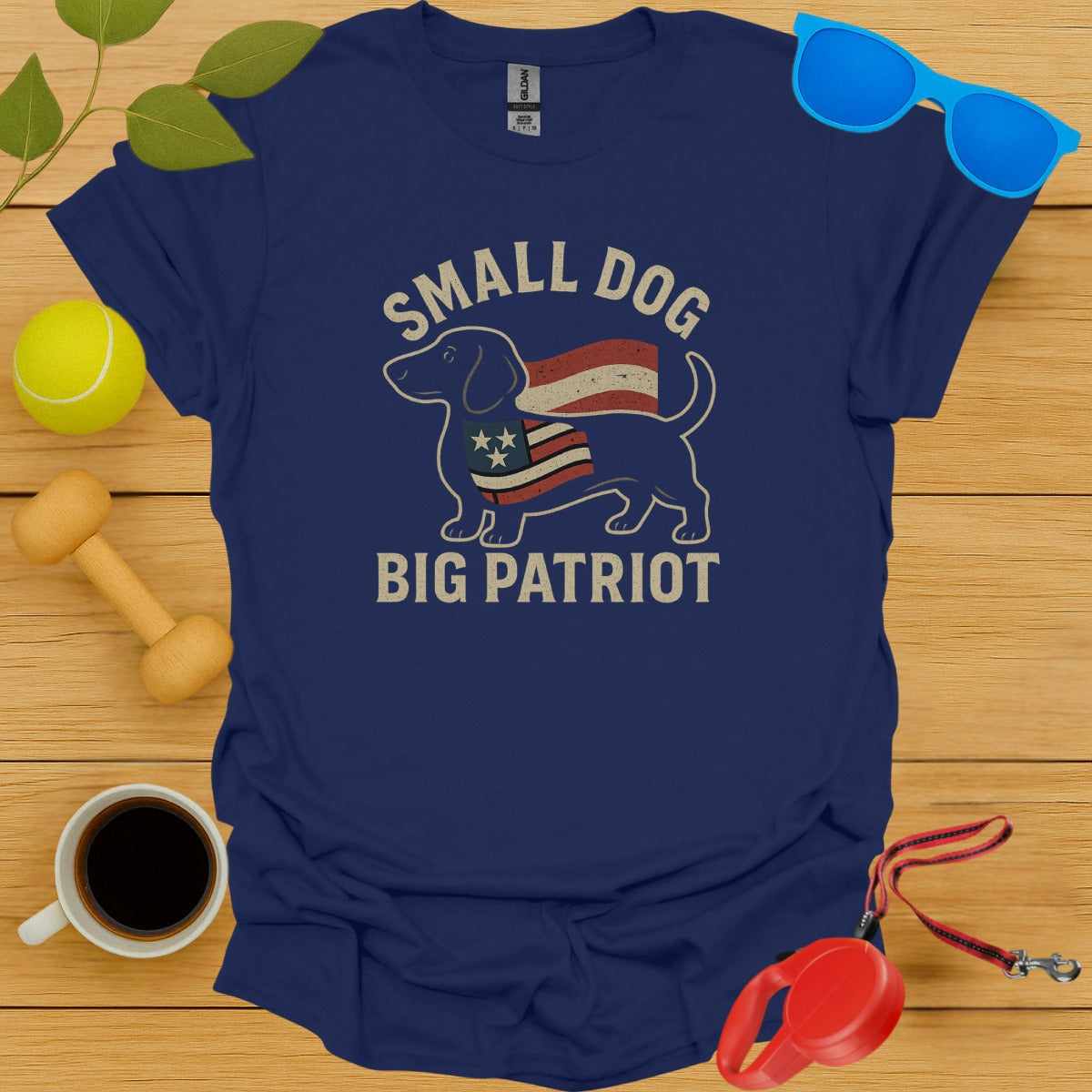 Small Dog Big Patriot Graphic T-Shirt product