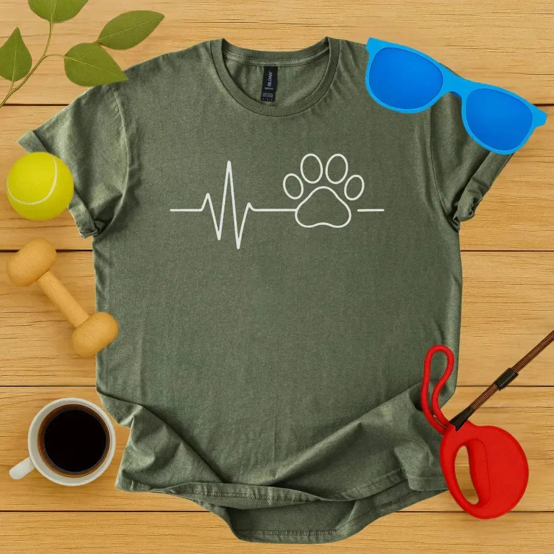 Paw Print Heartbeat T-Shirt