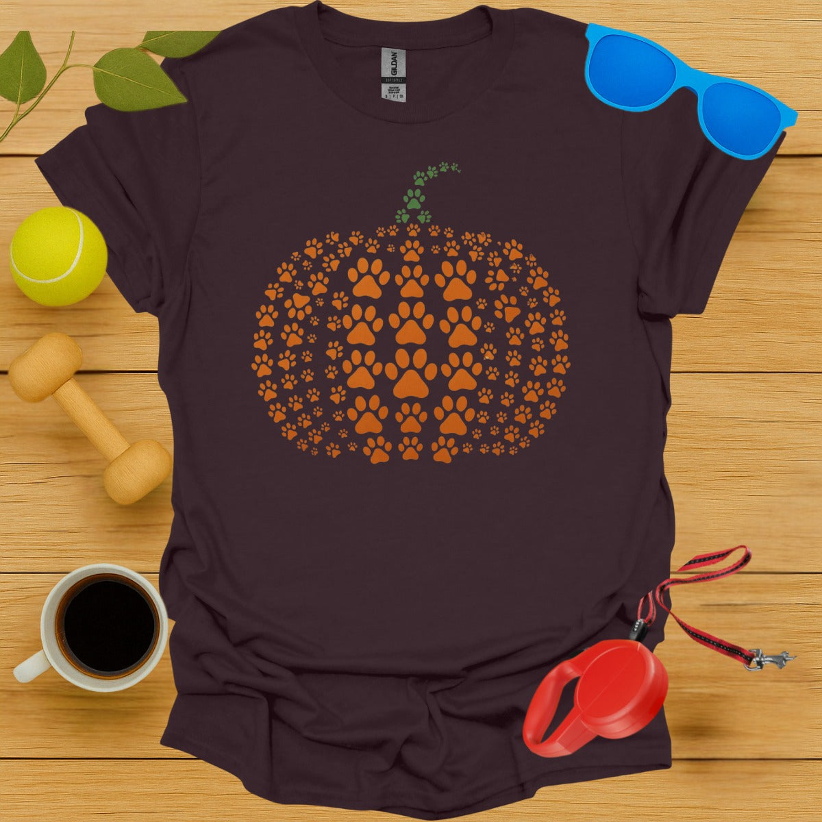 Paw Print Pumpkin Graphic Tee Shirt Product Type