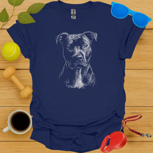 Pitbull Portrait T Shirt