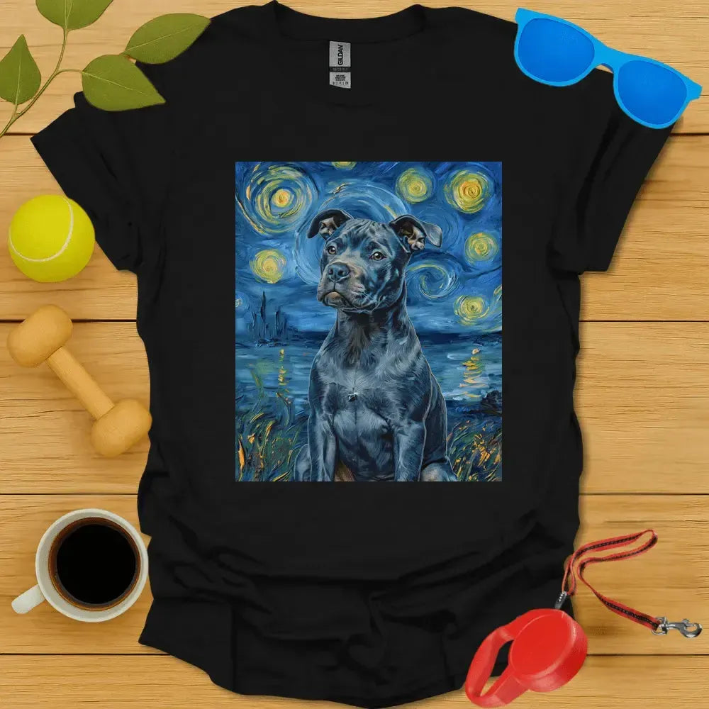 Pitbull Van Gogh Portrait Tee