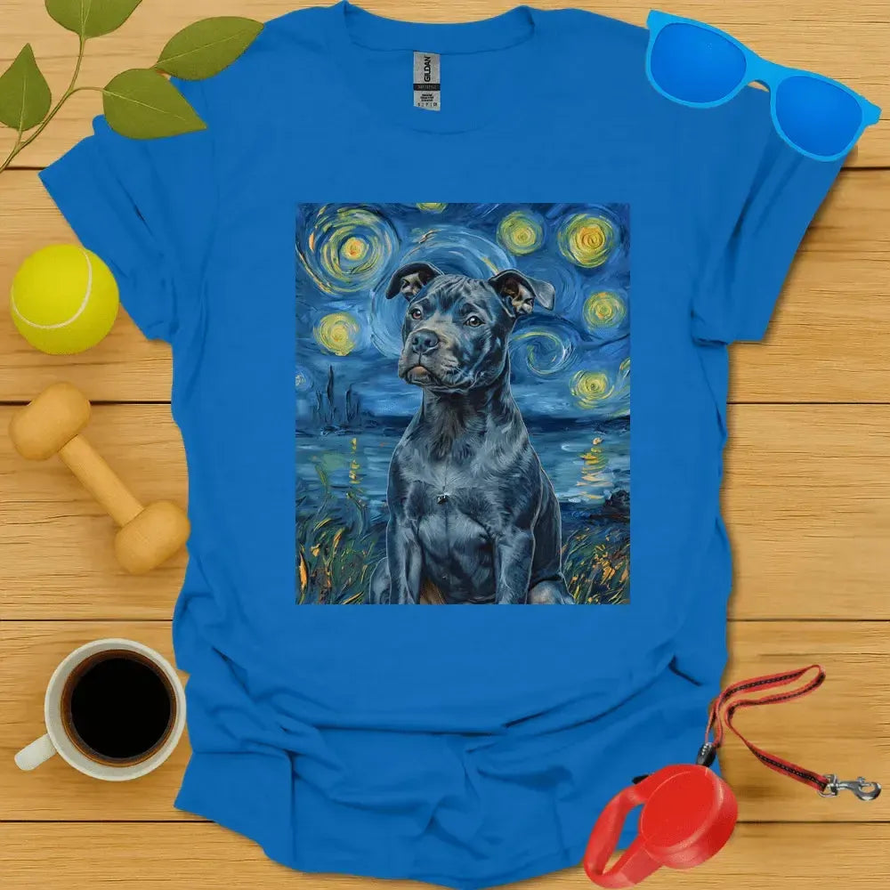 Pitbull Van Gogh Portrait Tee
