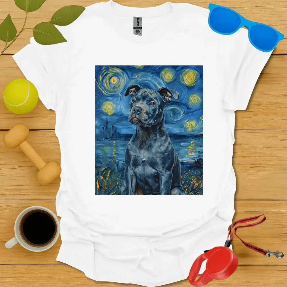 Pitbull Van Gogh Portrait Tee