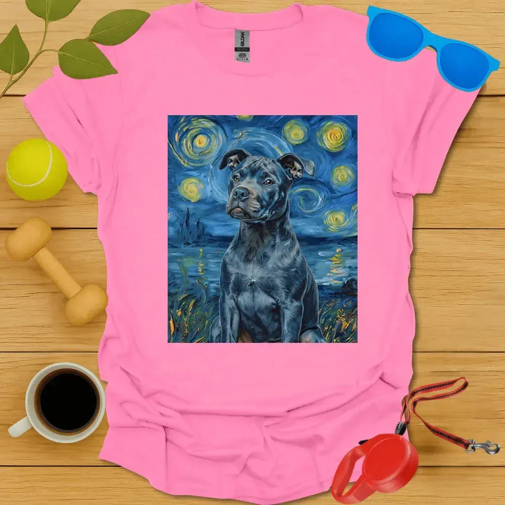 Pitbull Van Gogh Portrait Tee
