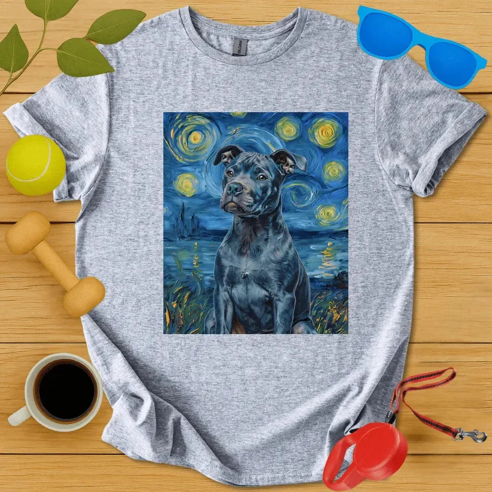 Pitbull Van Gogh Portrait Tee