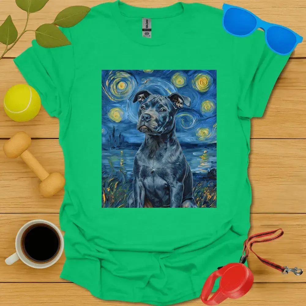 Pitbull Van Gogh Portrait Tee