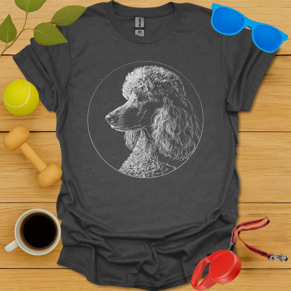 Poodle Monoline Portrait Tee