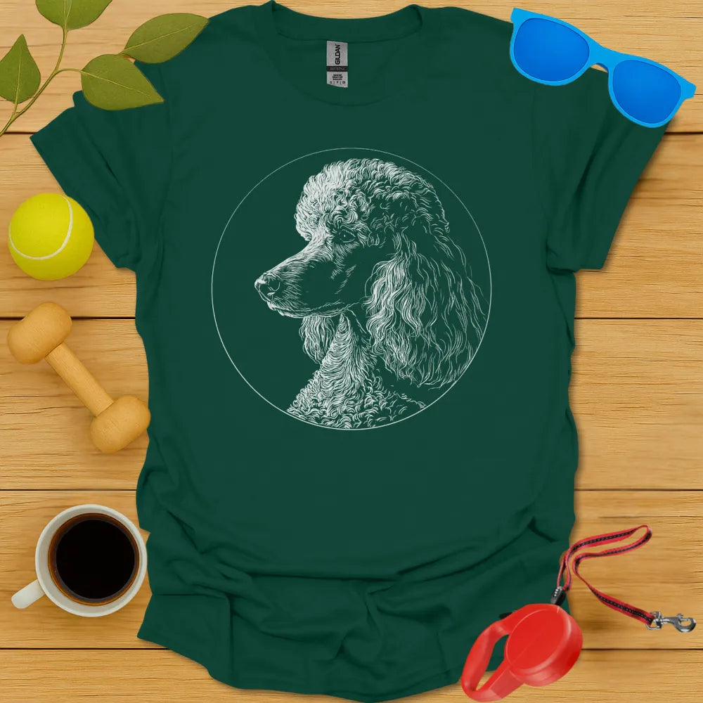 Poodle Monoline Portrait Tee