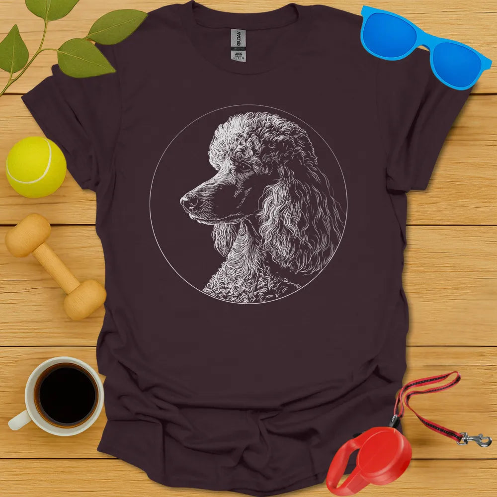 Poodle Monoline Portrait Tee