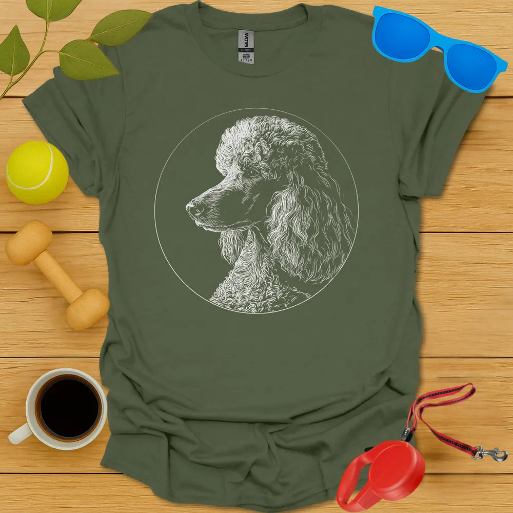 Poodle Monoline Portrait Tee