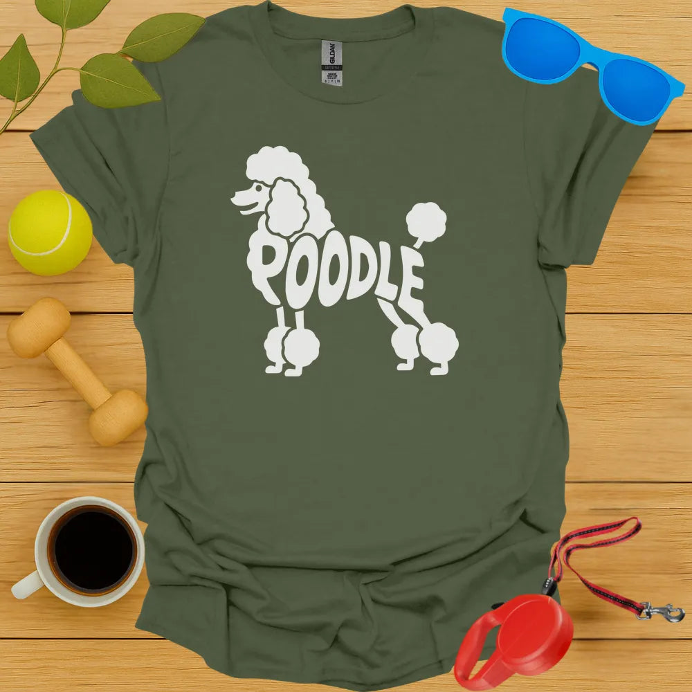 Poodle Typography Tee