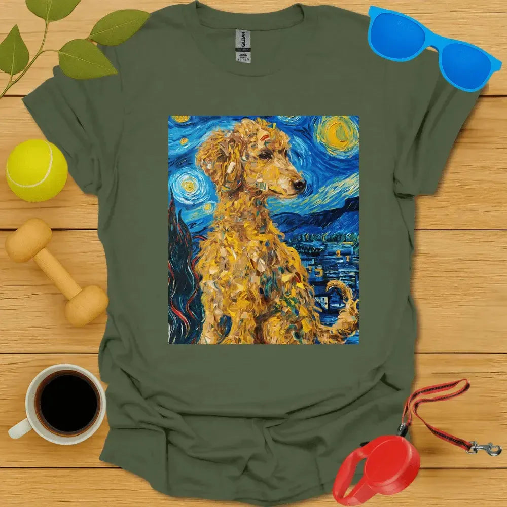 Poodle Vanm Gogh Portrait Tee